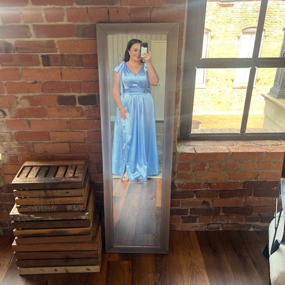 JJs House Light Blue Satin Dress